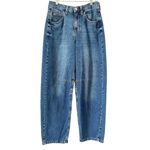 BDG Urban Outfitters Boyfriend Jeans Blue Wash Distressed Denim Size 28W